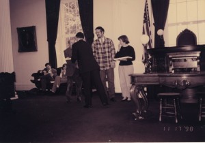 Paul and Elaine Manghi receiving the Governor's Award in 1998.